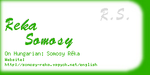 reka somosy business card